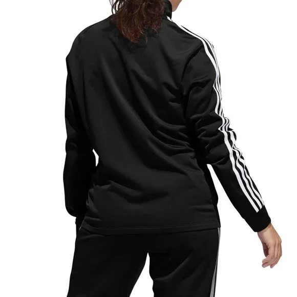 adidas Women's 3-Stripes 2pc Set Tracksuit Black Activewear Size S New - Picture 3 of 8